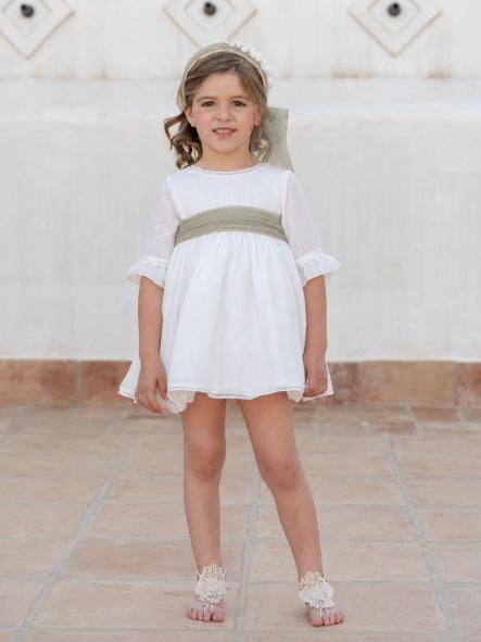 Vestido de Ceremonia y Arras niña EVA MARTINEZ ARTESANIA modelo 40412