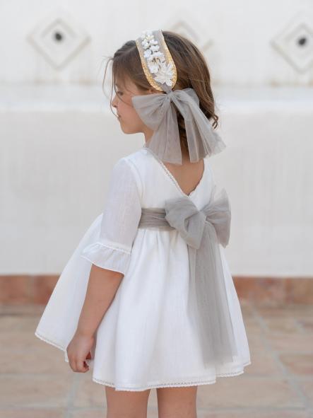 Vestido de Ceremonia y Arras niña EVA MARTINEZ ARTESANIA modelo 40411 [1]