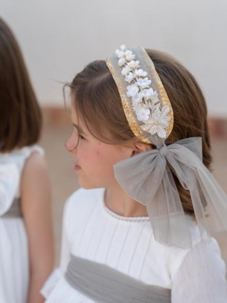 Vestido de Ceremonia y Arras niña EVA MARTINEZ ARTESANIA modelo 40411 [3]