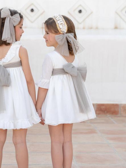 Vestido de Ceremonia y Arras niña EVA MARTINEZ ARTESANIA modelo 40411 [4]