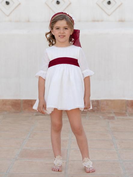 Vestido de Ceremonia y Arras niña EVA MARTINEZ ARTESANIA modelo 40412 v4