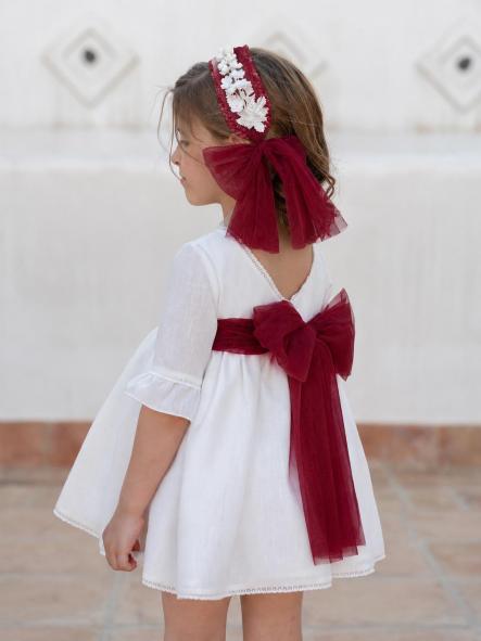 Vestido de Ceremonia y Arras niña EVA MARTINEZ ARTESANIA modelo 40412 v4 [3]