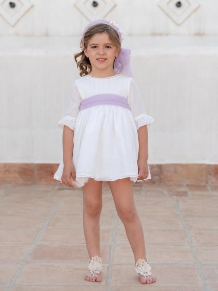 Vestido de Ceremonia y Arras niña EVA MARTINEZ ARTESANIA modelo 40412 v6 [0]