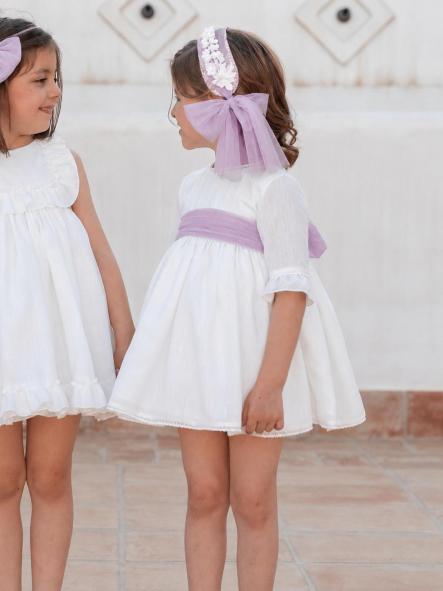 Vestido de Ceremonia y Arras niña EVA MARTINEZ ARTESANIA modelo 40412 v6 [2]