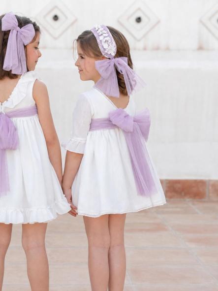 Vestido de Ceremonia y Arras niña EVA MARTINEZ ARTESANIA modelo 40412 v6 [3]