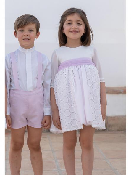 Vestido de Ceremonia y Arras niña EVA MARTINEZ ARTESANIA modelo 40112 [2]