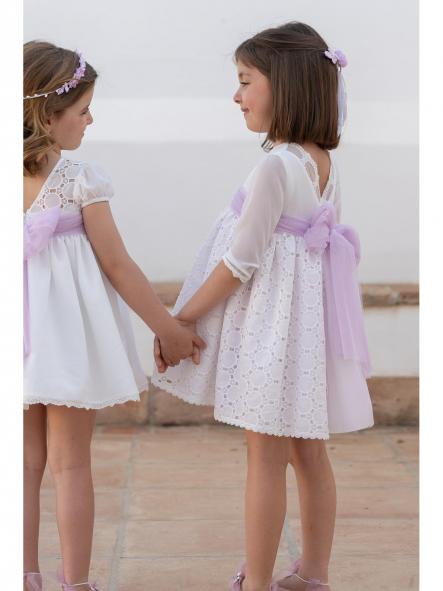 Vestido de Ceremonia y Arras niña EVA MARTINEZ ARTESANIA modelo 40112 [3]