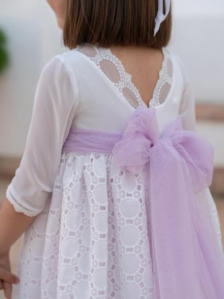 Vestido de Ceremonia y Arras niña EVA MARTINEZ ARTESANIA modelo 40112 [4]