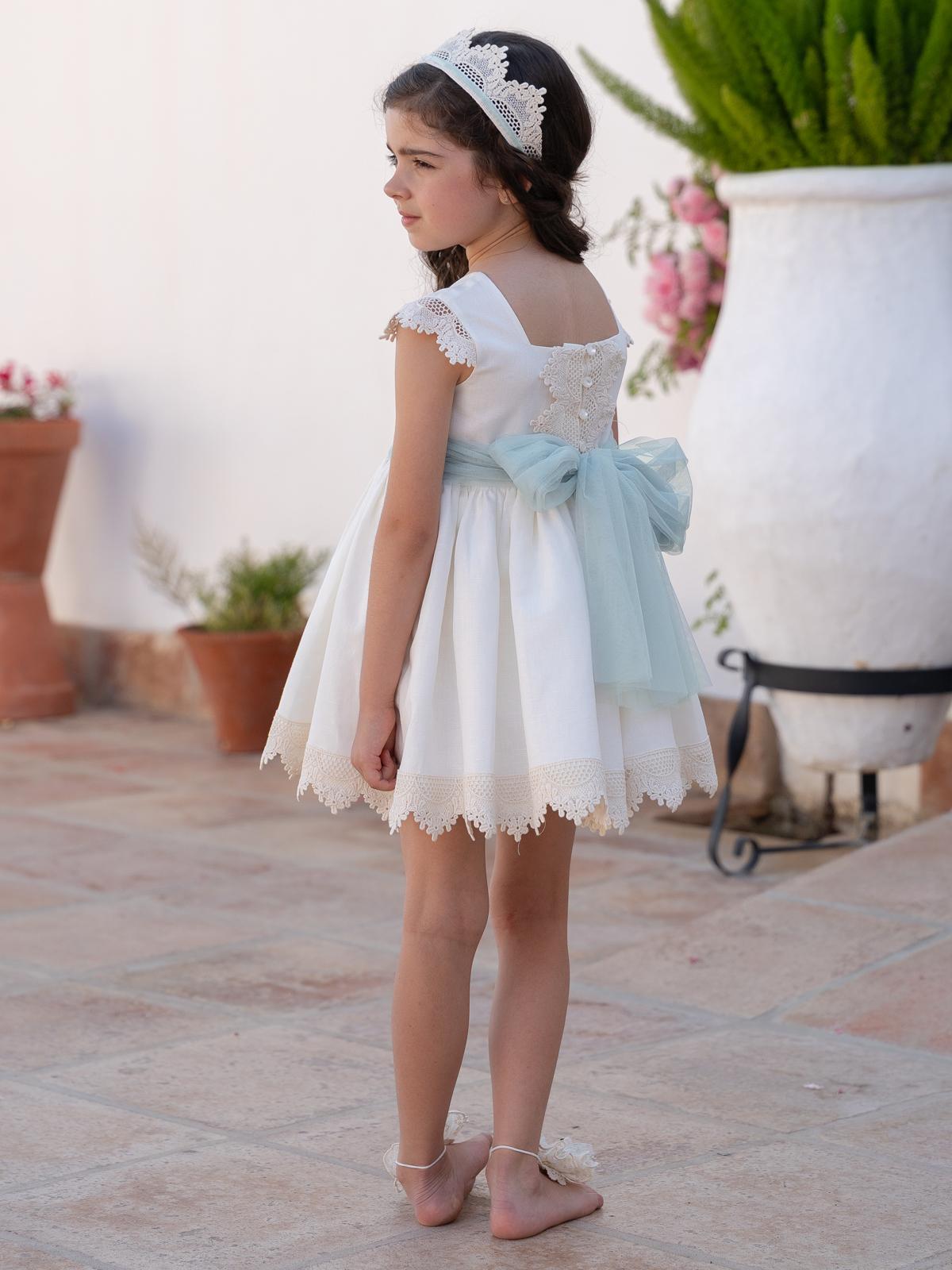 Vestido de Ceremonia y Arras niña EVA MARTINEZ ARTESANIA modelo 40811