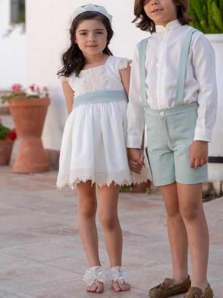 Vestido de Ceremonia y Arras niña EVA MARTINEZ ARTESANIA modelo 40811 [1]