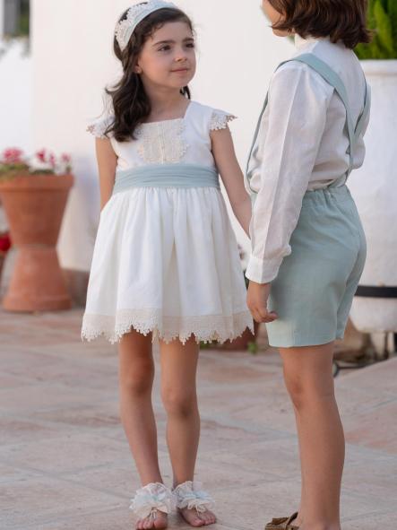 Vestido de Ceremonia y Arras niña EVA MARTINEZ ARTESANIA modelo 40811 [2]