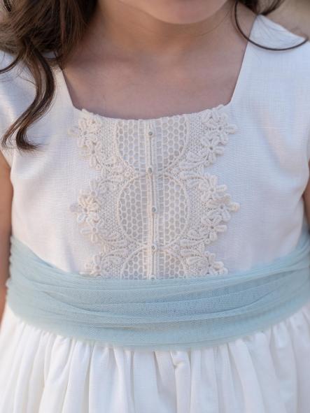 Vestido de Ceremonia y Arras niña EVA MARTINEZ ARTESANIA modelo 40811 [4]