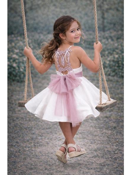 Vestido de tirantes niña NEKENIA orquidea espalda decorada 2621805 [3]