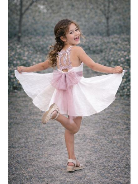 Vestido de tirantes niña NEKENIA orquidea espalda decorada 2621805 [4]