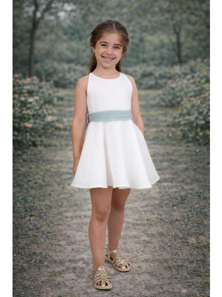 Vestido de tirantes niña NEKENIA verde espalda decorada 2621805 [1]