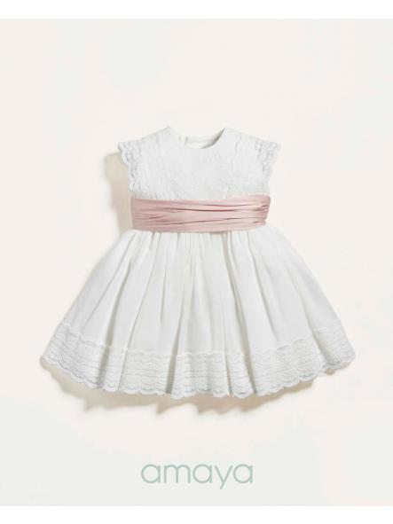 Vestido de bautizo bebe niña AMAYA modelo 633305 [1]