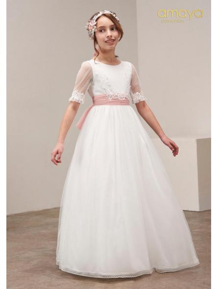 Vestido de Comunión AMAYA 2026 modelo 637019MD rosa [4]