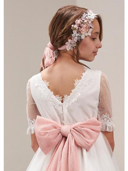 Vestido de Comunión AMAYA 2026 modelo 637019MD rosa [3]