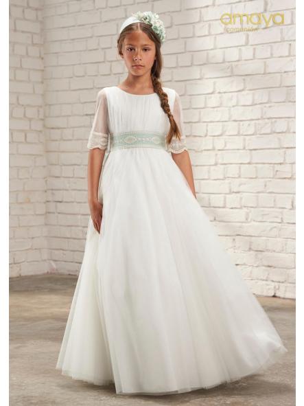 Vestido de Comunión AMAYA 2026 modelo 637023MD crudo [4]