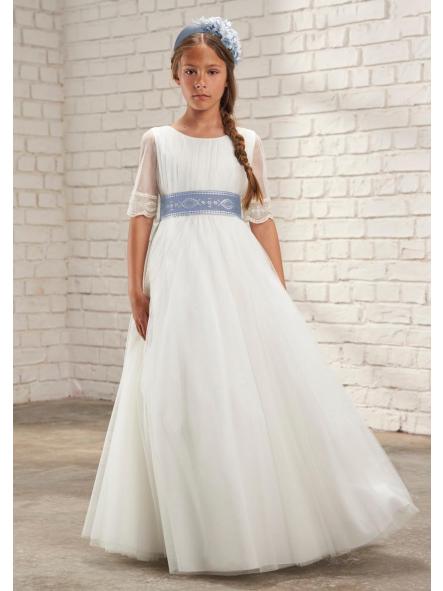 Vestido de Comunión AMAYA 2026 modelo 637023MD crudo [4]