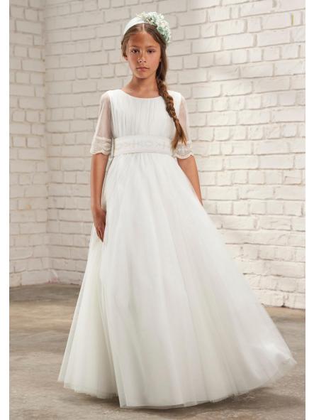 Vestido de Comunión AMAYA 2026 modelo 637023MD crudo