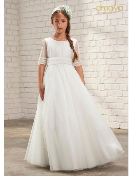 Vestido de Comunión AMAYA 2026 modelo 637023MD crudo [4]