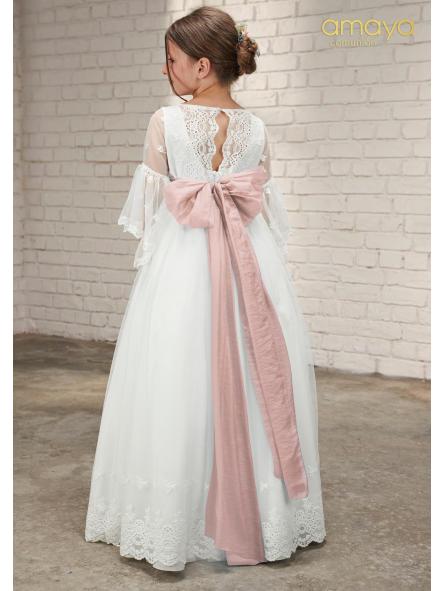 Vestido de Comunión AMAYA 2026 modelo 637024MF rosa [1]