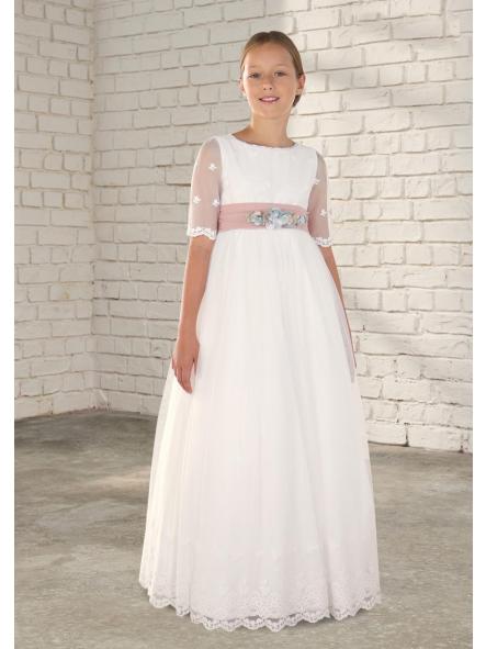 Vestido de Comunión AMAYA 2026 modelo 637024MD rosa