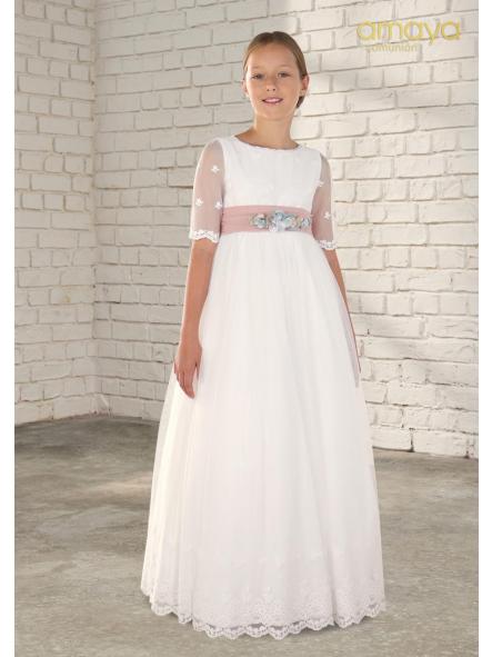 Vestido de Comunión AMAYA 2026 modelo 637024MD rosa [5]