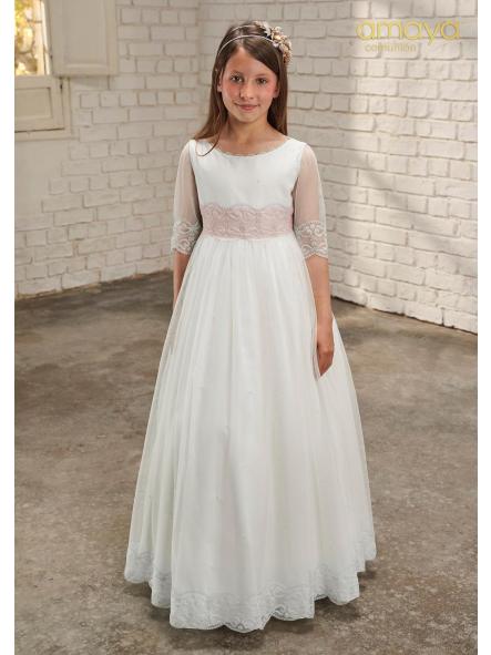 Vestido de Comunión AMAYA 2026 modelo 637026MD rosa [5]