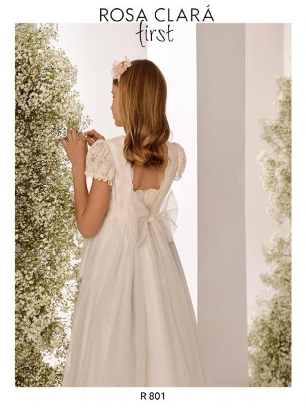 Vestido de Comunión ROSA CLARÁ 2026 PREMIUM modelo R801 [1]