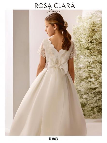 Vestido de Comunión ROSA CLARÁ 2026 PREMIUM modelo R803 [1]