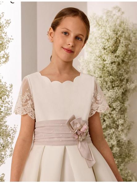 Vestido de Comunión ROSA CLARÁ 2026 PREMIUM modelo R803 [2]