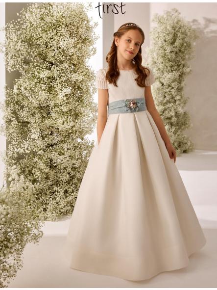 Vestido de Comunión ROSA CLARÁ 2026 PREMIUM modelo R811 [0]