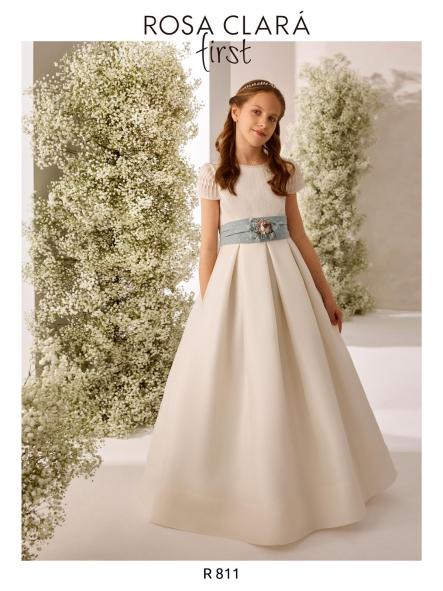 Vestido de Comunión ROSA CLARÁ 2026 PREMIUM modelo R811 [4]