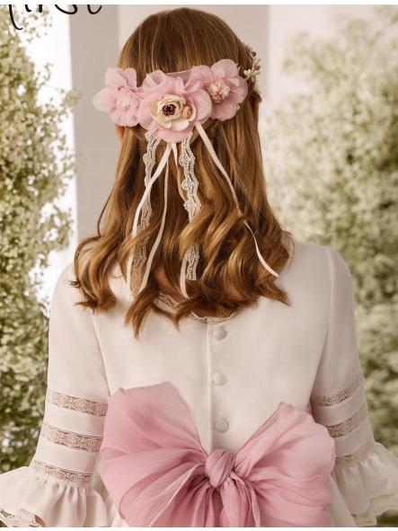 Vestido de Comunión ROSA CLARÁ 2026 PREMIUM modelo R812 [4]