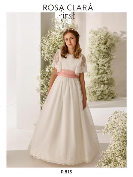 Vestido de Comunión ROSA CLARÁ 2026 PREMIUM modelo R815 [5]
