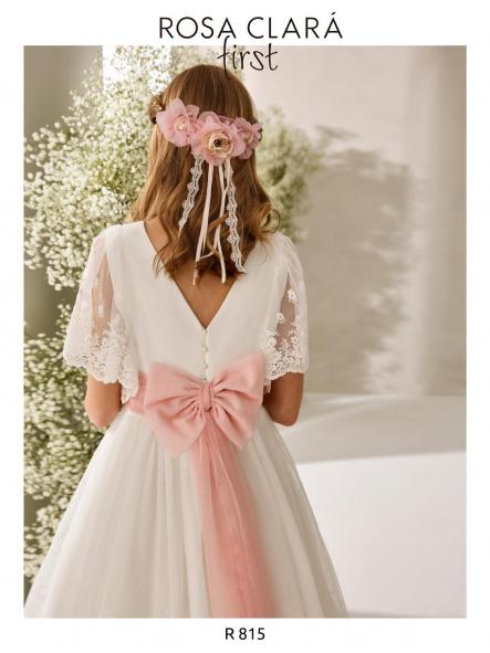 Vestido de Comunión ROSA CLARÁ 2026 PREMIUM modelo R815 [1]