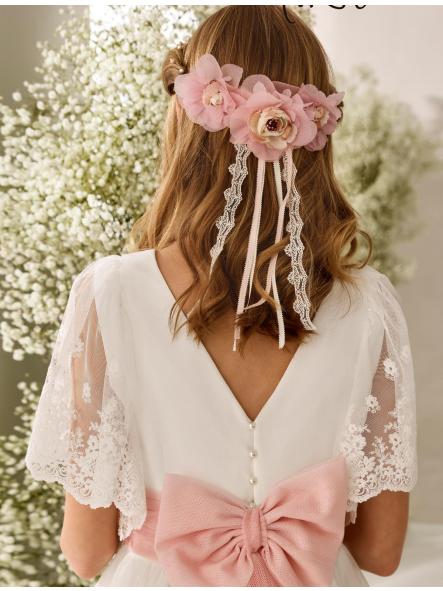 Vestido de Comunión ROSA CLARÁ 2026 PREMIUM modelo R815 [3]