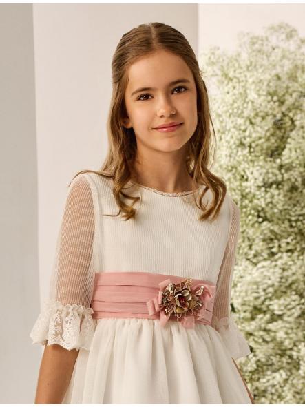 Vestido de Comunión ROSA CLARÁ 2026 PREMIUM modelo R816 [2]