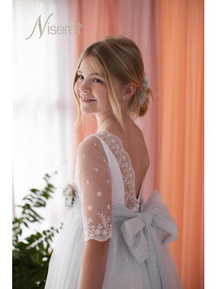 Detalle espalda bordada vestido de comunión Niseret 2027 modelo 5824 [2]