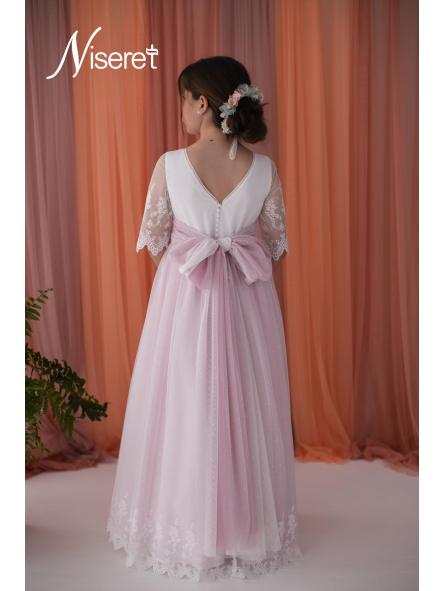 Detalle espalda y botones del vestido de comunión Niseret modelo 5825 [1]