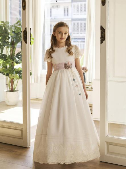 Vestido de Comunión ROSA CLARA 2027 PREMIUM Modelo R901