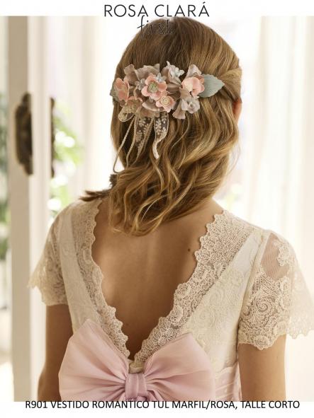Vestido de Comunión ROSA CLARA 2027 PREMIUM Modelo R901 [2]