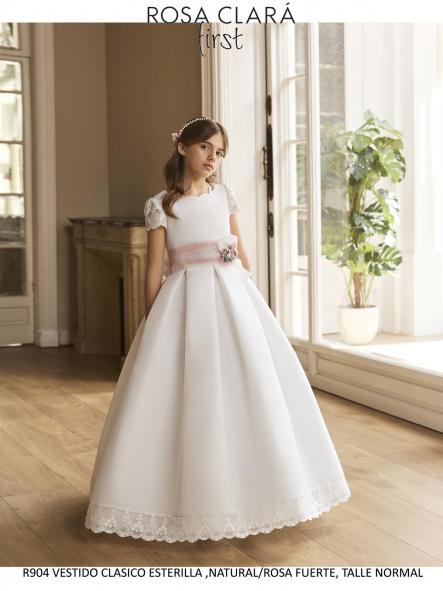 Vestido de Comunión ROSA CLARÁ 2027 PREMIUM modelo R904 [3]