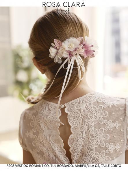 Vestido de comunión ROSA CLARA PREMIUM 2027 modelo R908 [2]