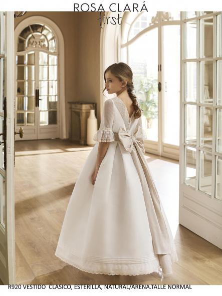 Vestido de comunión ROSA CLARA PREMIUM 2027 modelo R920 [1]