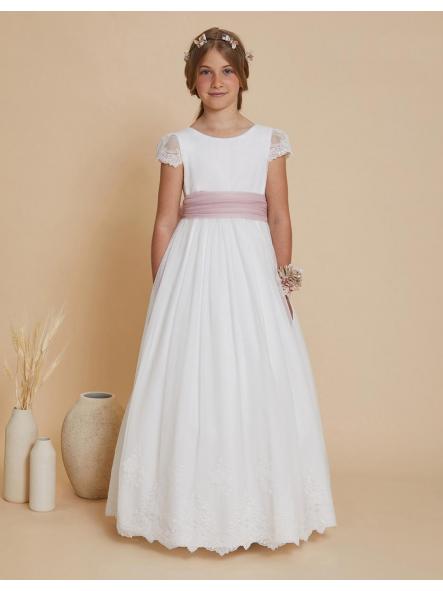 Vestido de Comunión outlet AMAYA 2025 modelo 617020MD rosa [1]