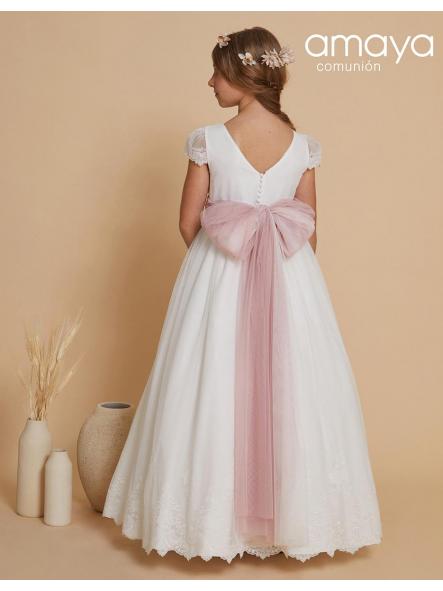 Vestido de Comunión outlet AMAYA 2025 modelo 617020MD rosa [5]