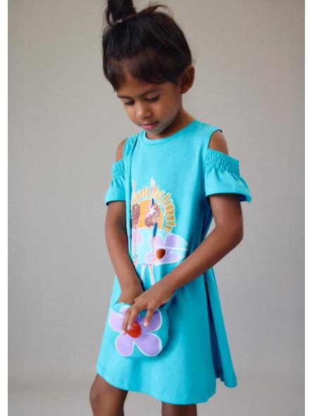 Vestido playero de niña MAYORAL con bolsito 26-03941-011